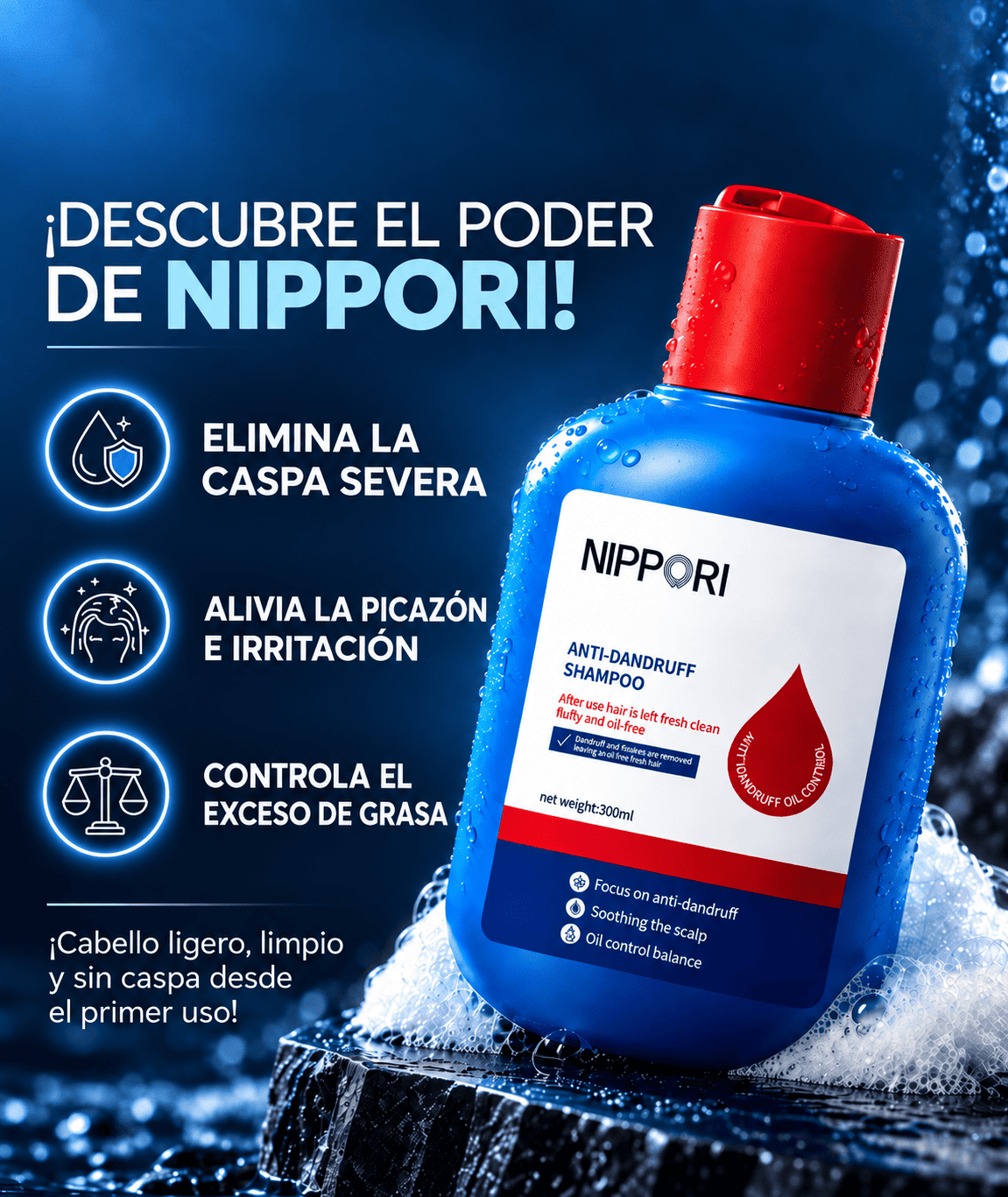 Tratamiento Anticaspa NIPPORI Complementario - Refuerza el Cuidado de tu Cuero Cabelludo